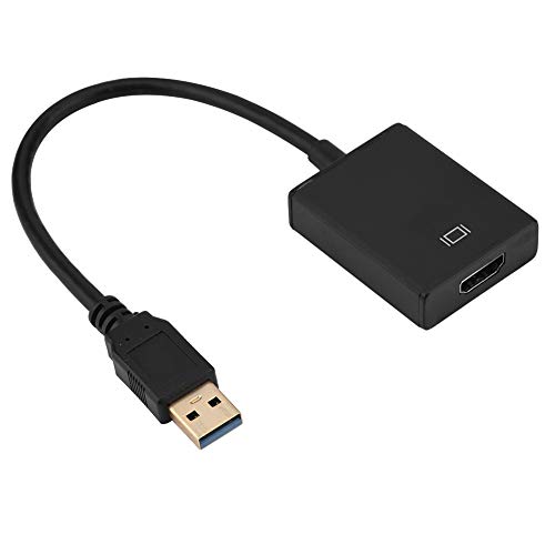 Cuifati USB 3.0 zu HDMI Adapter, USB 3.0 zu Vedio Externer Adapter Konverter Übertragungskabel für PC/Laptop/HDTV, Übertragungskabel für Windows XP/Vista/Win7 Multi Screen mit Laufwerk von Cuifati