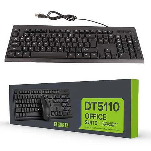 Cuifati USB-Tastatur mit Kabel, 104 Tasten, Professionelle Tastatur für Büro-PC-Tippspiele mit Extrem Langer Tastenlebensdauer, Spritzwassergeschütztem Design und ohne Ausbleichen von Cuifati