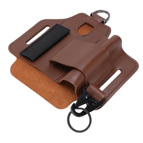 Cuifati Utility -Gürtelbeutel, PU -Leder Autrasion Multitool Mantel Robelt Belt Hole Design Zum Wandern (BROWN) von Cuifati