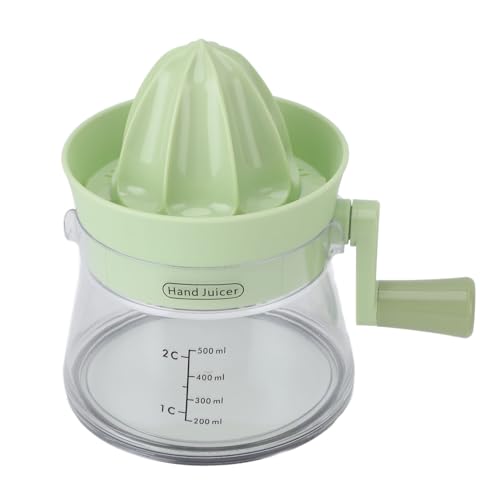 Cuifati Zitrus-Entsafter Handbuch, Handheld Anti-Rutsch-Deckel-Rotations-Extraktor, Haushalt Kompakter Tragbarer Presser für Saft Orangen Zitronen Limetten, Obst (GREEN) von Cuifati