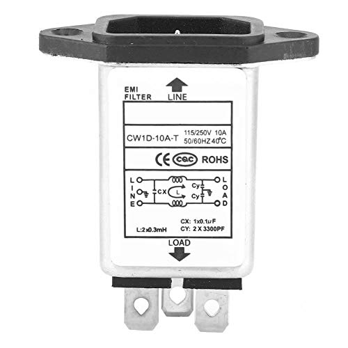 Filter Hochwertige elektronische IEC-320 C14-Steckdosen 10A CW1D-10A-T AC 115V-250V, professioneller Rauschfilterersatz durch hochwertige elektronische Komponenten von Cuifati