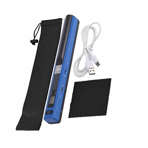 Cuifati Handscanner, Tragbarer Scanner, USB-Stiftscanner, A4-Scan, JPG/PDF, USB 2.0, Klare Bildgebung, Massenspeicher für Banken, Versicherungen, Wertpapiere (Blue) von Cuifati