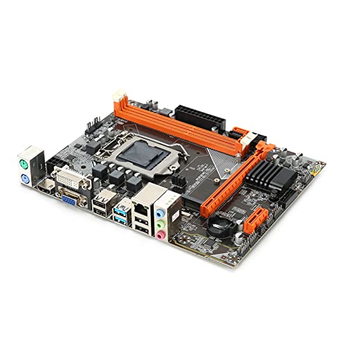 M-ATX Desktop-Motherboard, B75 LGA 1155 Gaming-Motherboard mit M.2 NVME/SATA-Steckplatz, Zweikanal-DDR3/Netzteil 3+1-Modus, VGA/DVI/HDML, I7-Prozessor von Cuifati