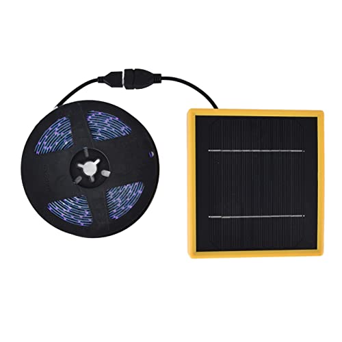 Solar Plant Grow Light Strips, 5 W LED Hoher Lichtstrom FöRdern das Wachstum, Solarpanel-Netzteil, LED-Wachstumslampen, FüR GemüSeblumensäMlinge Im Innenbereich (1M) von Cuifati