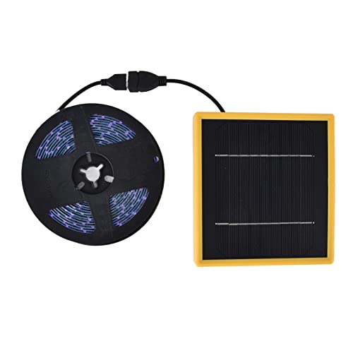 Solar Plant Grow Light Strips, 5 W LED Hoher Lichtstrom FöRdern das Wachstum, Solarpanel-Netzteil, LED-Wachstumslampen, FüR GemüSeblumensäMlinge Im Innenbereich (2M) von Cuifati