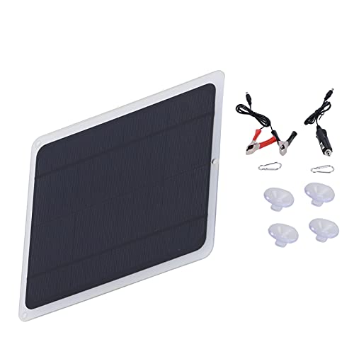 Solarpanel-Kit 20W 12V monokristallin, Solarpanel-tragbares Power-Backup-Kit mit Clip-Adapter für Auto, Boot, Automobil, Motorrad, Wohnmobil von Cuifati