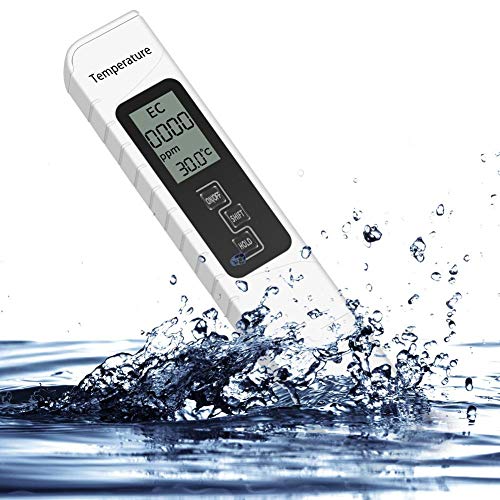 TDS-Meter Digitaler Wassertester, Wasserqualitätsmesser LCD-Stift mit SHIFT-Taste, Genauigkeit Innerhalb von ±2%, Eingebaute 3-V-CR2032-Batterien, für Trinkwassertest, Kaffee, Schwimmbad, Aquarium von Cuifati