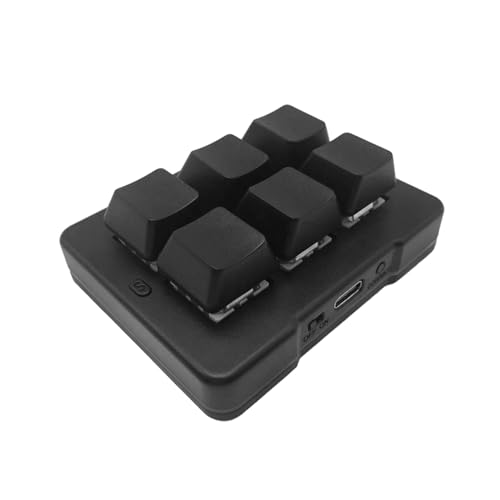 Cuifati Tastatur mit 6 Tasten, Programmierbare, Anpassbare RGB-Makro-Tastatur, 2,4 G Kabelloser Dual-Modus, Blauer Schalter, Einhändiges Mechanisches Gaming für Arbeits- und Lernspiele Cuifati Tastatur mit 6 Tasten, Programmierbare, Anpassbare RGB-Makro-Tastatur, 2,4 G Kabelloser Dual-Modus, Blauer Schalter, Einhändiges Mechanisches Gaming für Arbeits- und Lernspiele von Cuifati