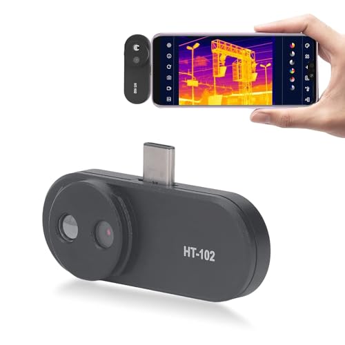 Cuifati Wärmebildkamera für Android, 640 X 480 IR-Auflösung Smartphones Wärmebildkamera für Micro USB oder USB C, 6 Farbmodi Allzweck-Wärmebildkamera für Heimwerker von Cuifati