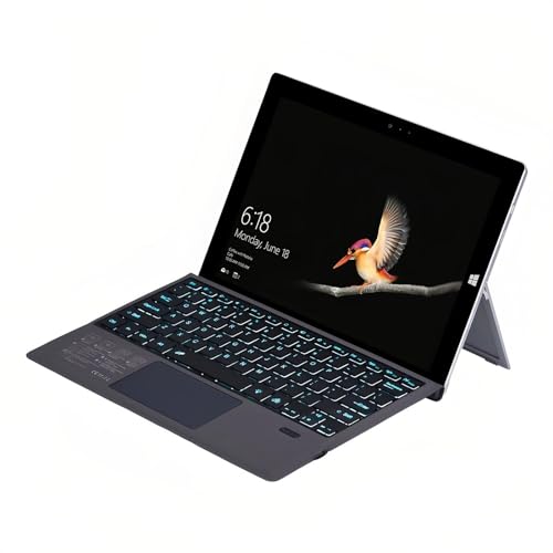 Cuifati für Pro Type Cover, Ultradünne Tragbare Kabellose -Tastatur mit Trackpad für Pro7 Pro6 Pro5 Pro4 Pro3, Eingebauter Akku, Lange Stand-by-Zeit von Cuifati