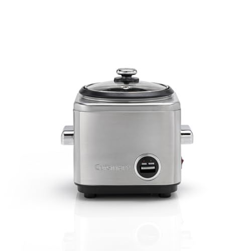 Cuisinart Reiskocher 400g Tasse| Reis- & Getreide-Multikocher | Dämpfen & Warmhalten | Einziehbares Kabel | Edelstahl-Dampftopf BPA-frei | Messbecher & Reislöffel | Inklusive Rezeptbuch von Cuisinart