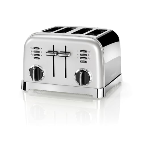 Cuisinart 4-Scheiben-Toaster | Breite Schlitze, ideal für dickes Brot und Bagels | 6 Bräunungsstufen plus Abtauung | Breite Schlitze,High-Lift-Hebel | Passender Wasserkocher erhältlich | Perle von Cuisinart
