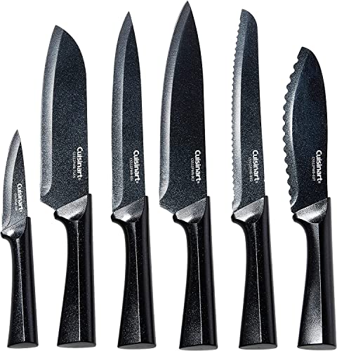 Cuisinart C55-12PMB 12-teiliges schwarzes Edelstahl-Messer Vorteils-Besteck-Set von Cuisinart