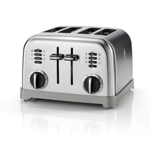 Cuisinart 4-Scheiben-Toaster | Breite Schlitze, ideal für dickes Brot und Bagels | 6 Bräunungsstufen plus Abtauung | Breite Schlitze, High-Lift-Hebel | Passender Wasserkocher erhältlich | Edelstahl Cuisinart 4-Scheiben-Toaster | Breite Schlitze, ideal für dickes Brot und Bagels | 6 Bräunungsstufen plus Abtauung | Breite Schlitze, High-Lift-Hebel | Passender Wasserkocher erhältlich | Edelstahl von Cuisinart