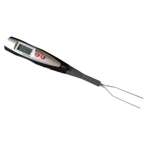 Cuisinart Digitale Programmierbare Temperaturgabel mit integriertem LED-Licht, Digitales Fleischthermometer, Grill-Thermometer, Temperatursonde für Lebensmittel im Innen- und Außenbereich von Cuisinart