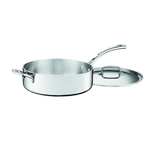 Cuisinart FCT33-28H French Classic Saute-Pfanne, dreilagig, Edelstahl, 5 1/2 Quart mit Hilfsgriff und Deckel von Cuisinart