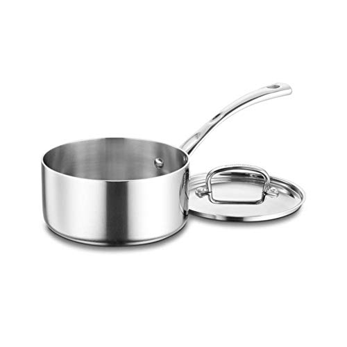 Cuisinart French Edelstahl Classic Tri-Ply Stieltopf mit Deckel 3-Quart Stainless Tri-Ply von Cuisinart