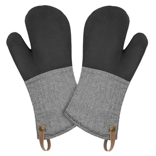 Cuisinart Heritage Kitchen Ofenhandschuhe – Hitzebeständige Küchenhandschuhe für den Ofen mit Rutschfester Neopren-Handfläche, Langer Manschette und Baumwollfüllung – langlebige Ofenhandschuhe zum von Best Brands