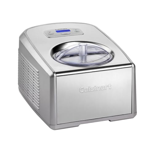 Cuisinart Icecream & Gelato Professional, Eismaschine mit selbstkühlendem Kompressor, 1,5 L Fassungsvermögen, Eiscremebreiter aus Edelstahl, Selbstgemachtes Eis, Frozen Yoghurt und Gelato, ICE100E von Cuisinart