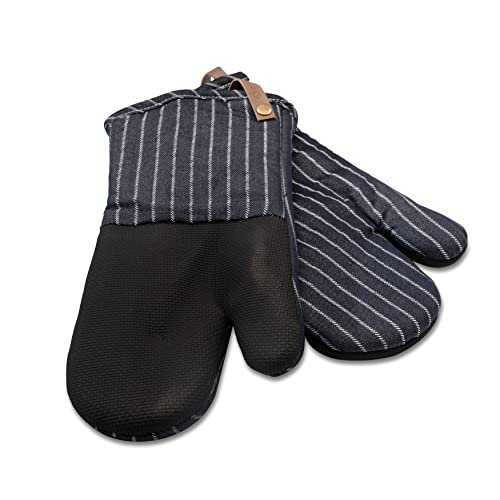 Cuisinart Set mit 2 Ofenhandschuhen mit Neoprene Denim Pin Stripe von Cuisinart