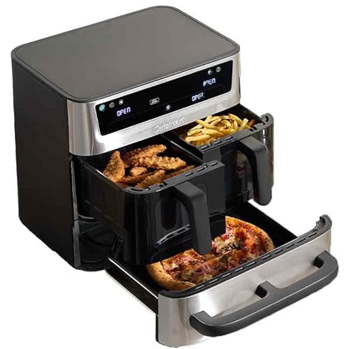 Cuisinart Tri Zone 13,6L Heißluftfritteuse & Ofen | PFAS-frei | 3 Zonen | 2×4,3L Körbe + 5L Schublade | 9-in-1: Frittieren, Backen, Grillen, Dörren, Pizza, Toast, Manuell | Sync & Match Cuisinart Tri Zone 13,6L Heißluftfritteuse & Ofen | PFAS-frei | 3 Zonen | 2×4,3L Körbe + 5L Schublade | 9-in-1: Frittieren, Backen, Grillen, Dörren, Pizza, Toast, Manuell | Sync & Match von Cuisinart