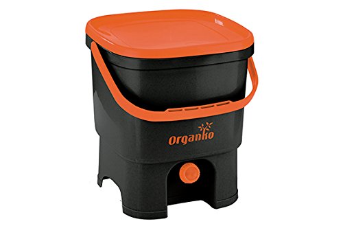 Cuisine C! 019750006 Stück Organico Eco Abfalleimer mit Brain Kunststoff schwarz 32 x 27 x 37,5 cm von Cuisine-C