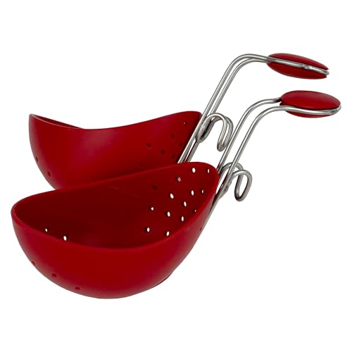 CUISIPRO Silikon Eierpochierer 2er-Set | Rot | Für perfekt geformte, sanft gegarte Eier | Eier Pochierer zum Aufhängen am Topfrand | Spülmaschinengeeignet | 16,5 x 10 x 5 cm | Pochierte Eier Form CUISIPRO Silikon Eierpochierer 2er-Set | Rot | Für perfekt geformte, sanft gegarte Eier | Eier Pochierer zum Aufhängen am Topfrand | Spülmaschinengeeignet | 16,5 x 10 x 5 cm | Pochierte Eier Form von Cuisipro