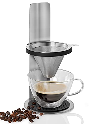 AdHoc MC20 Kaffeebereiter MR. BREW, Permanent-Filter ohne Papier, Edelstahl/Kunststoff von AdHoc