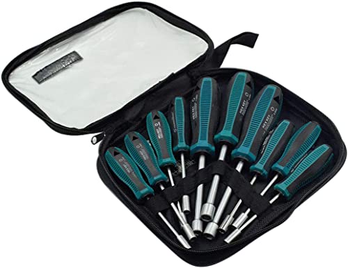 Schraubendreher, Sechskantmutter, Sechskant-Steckschlüssel, Schraubendreher-Set, Handwerkzeug – 10er-Set (Color : Black) von CukYi