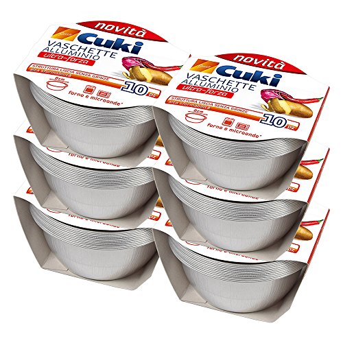 Cuki Aluminiumschalen – Ultra Forza – Crème Caramel, rund, 60 Schalen (Multipack), 331096 von Cuki