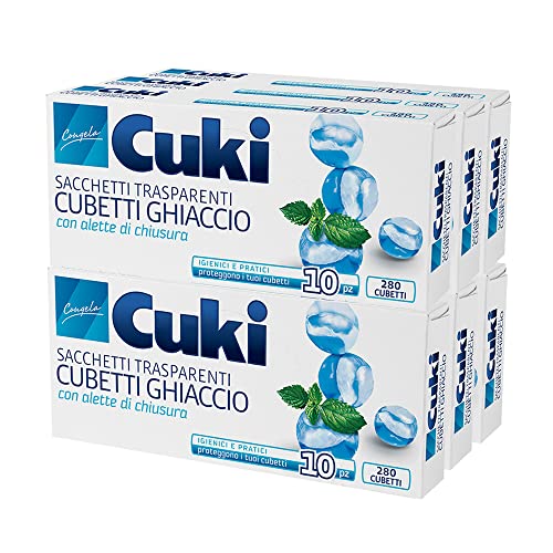 Cuki Eisbeutel, 280 Würfel, 6 Packungen mit 10 Stück, Kunststoff von Cuki