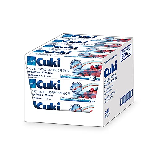 Cuki Gelo Doppel-Beutel, 17 x 17 cm, 12 Packungen, 180 Beutel von Cuki