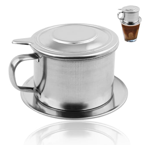 Kaffeefilter, vietnamesischer Edelstahl, vietnamesischer Kaffee-Tropffiltertopf, Tropffilter, Kaffeemaschine, Einzel-Servierbecher, manuelles Tropf-Infuser, Büro, Zuhause, Reisen, Kaffeemaschine von CulinaBlend