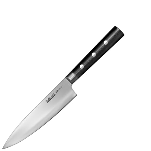 Culinaris Kochmesser Klein, Klingenlänge 14 cm aus hochwertigem Deutschen Edelstahl. Profi Chefmesser Küchenmesser mit dreifach genietetem ergonomischen Hartharz Griff von Culinaris