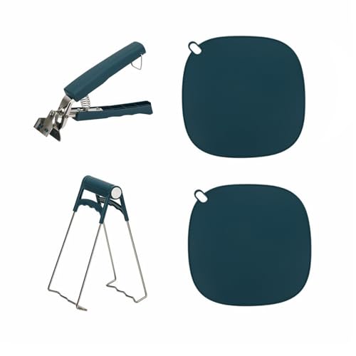 Culinavog Anti-hot Schüssel Clip, 4pcs Schüssel Clip Greifer, Isolationsblock, Edelstahl Teller Greifer, Verbrühschutzclip, Blue Gripper Clip Set für Küchenkochluft Frittiermikrowelle Culinavog Anti-hot Schüssel Clip, 4pcs Schüssel Clip Greifer, Isolationsblock, Edelstahl Teller Greifer, Verbrühschutzclip, Blue Gripper Clip Set für Küchenkochluft Frittiermikrowelle von Culinavog