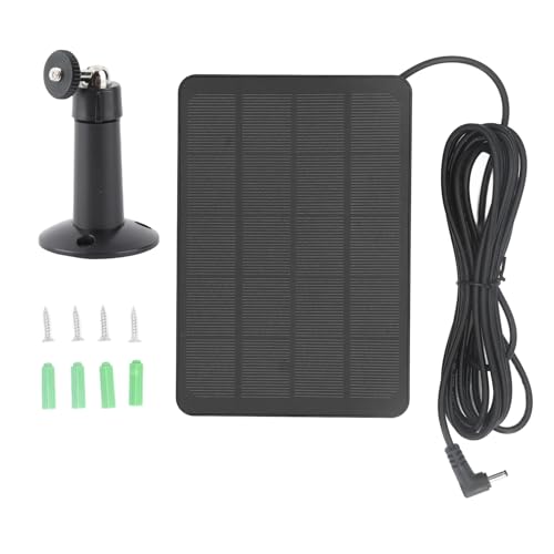 Culnflun 10W Solarpanel -Ladegerät, Überwachungskameras IP65 Tragbares Solarladegerät für Ring -Spotlight -Nockenring -Stick -up -Nocken mit 360 ° -Verstellungsmontage (CSP4W-DC-B) von Culnflun