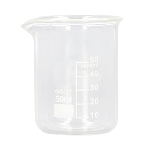 Culnflun 10pcs Laborglasbecher Graduierte Zylinderbecher Experimentelle Glas Becher dicke Borosilikatglas 50 ml Clear Standard Scale Line für industrielle Unterricht Culnflun 10pcs Laborglasbecher Graduierte Zylinderbecher Experimentelle Glas Becher dicke Borosilikatglas 50 ml Clear Standard Scale Line für industrielle Unterricht von Culnflun