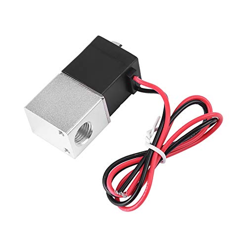 Culnflun 12 V DC 2 Wege Normalerweise geschlossene pneumatische Aluminium -Elektromagnetenluftventil für Wassergasluftflüssigkeitsanwendungen G1/4 -Anschlussgröße von Culnflun
