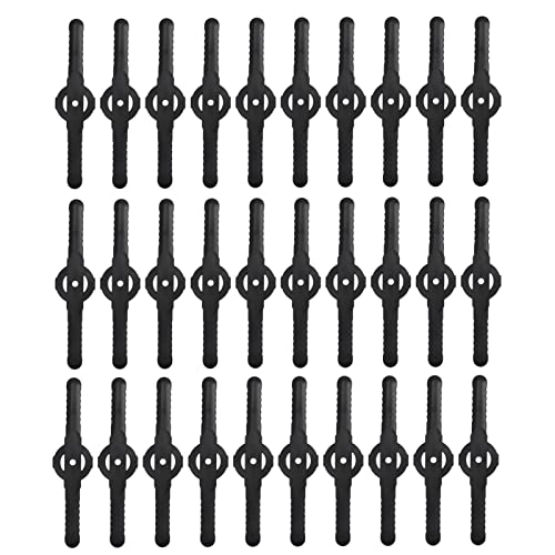 Culnflun 30pcs Trimmer Head Blades Ersatz Kunststoff Langlebiger Abdichtungsgetriebe Rasenmäher für Gartenrasen und Farmfelder einfach installieren leichte 14x3,4 cm 112g von Culnflun