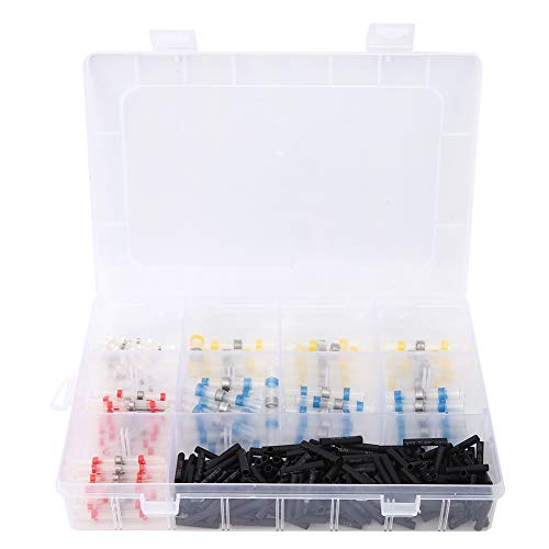 Culnflun 350pcs Lötverdichtungsdrahtanschlüsse Kit Button -Anschluss Wärme Schrumpfen Elektrische Klemmen für Marine Automotive Trailer RV -Boot von Culnflun
