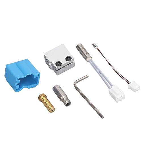 Culnflun 3D-Drucker-Hot-End-Düsensatz, Extruder, 24-V-Heizrohr, Thermistor-Ersatz, kompatibel mit Sidewinder X1 X2 und Genius 3D-Drucker, inkl. 0,4-mm-Düse, 100-k-Thermistor von Culnflun