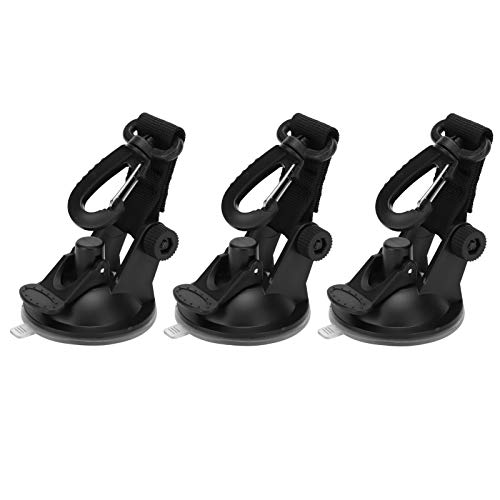 Culnflun 3PCS/Set tragbarer Saugnapfhakenzelt Fixing Carabiner wiederverwendbares Rotationssaughaken (Black) von Culnflun