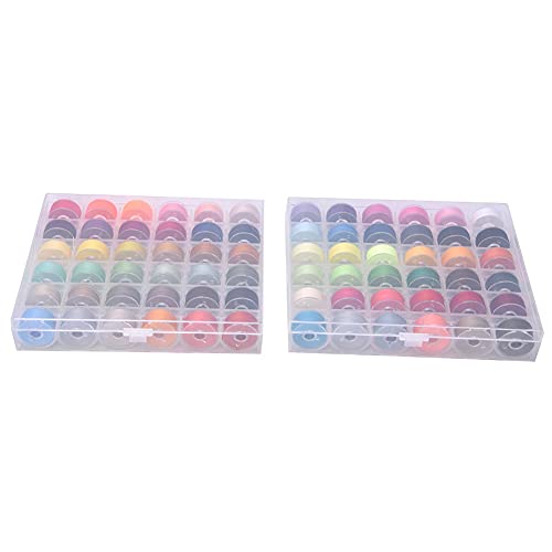 Culnflun 72 Colors Bobbin Thread Transparent Sewing Machine Accessories with 2 Plastic Boxes for DIY Sewing and Embroidery Beginners Culnflun 72 Colors Bobbin Thread Transparent Sewing Machine Accessories with 2 Plastic Boxes for DIY Sewing and Embroidery Beginners von Culnflun