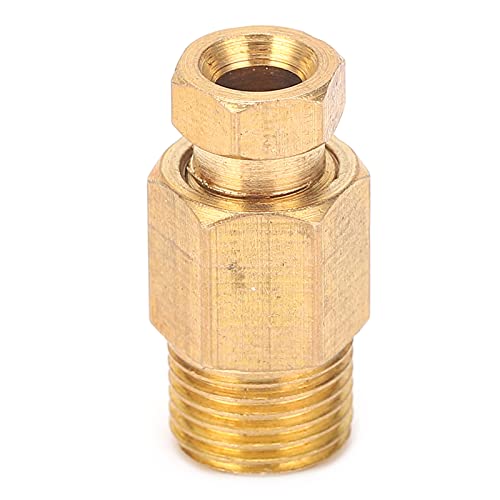 Culnflun Brass Straight Block Connector, Oil Pipe Fitting Elbow Adapter for Refinery Chemical Pharmaceutical Instrumentation Gas Systems 4mm M10x1 PD410 6mm M10x1 PD610 (PD610) von Culnflun