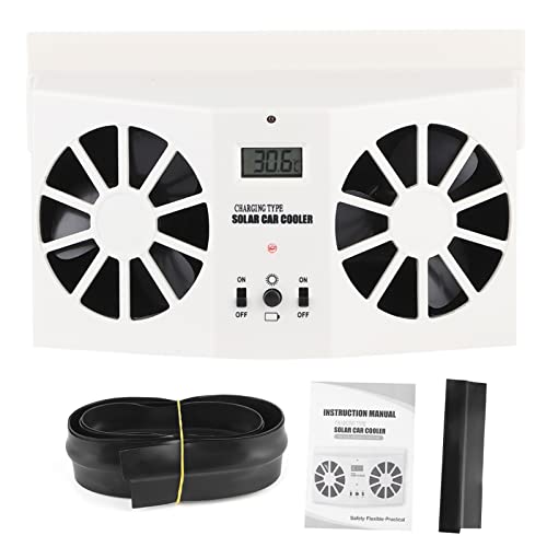 Culnflun Car Solar Powered Cooler Fan Air Ventilator Exhaust Radiator Cooling White von Culnflun