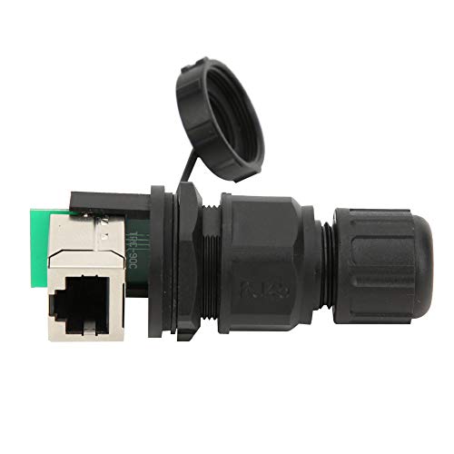 Culnflun Connector bewertet 8 -Pin -Netzwerk -Brückenadapter mit Gewindeverbindung für industrielle Automatisierung LED zeigt CCTV -Systeme Black Round Form Kupfer an von Culnflun