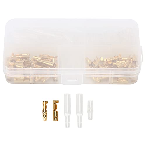 Culnflun Crimpanal -Stecker in Klemmen Draht elektrische Anschlüsse sicherer dauerhafter Isolierung Flammhemmung 120pcs Seortierte Größen Messingzinn Zinn für DIY Electrical von Culnflun