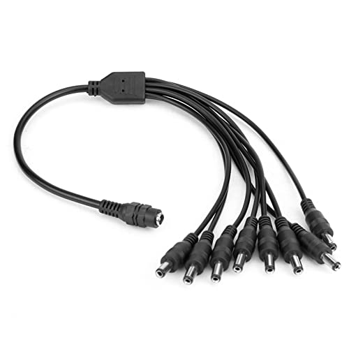 Culnflun DC 12V DC Power Splitter -Kabel, 1 weibliche bis 8 männliche Draht -Y -Adppter, DC -Netzteilsplitter für CCTV -Kamera, Überwachungskameras und LED -Streifenleuchten von Culnflun