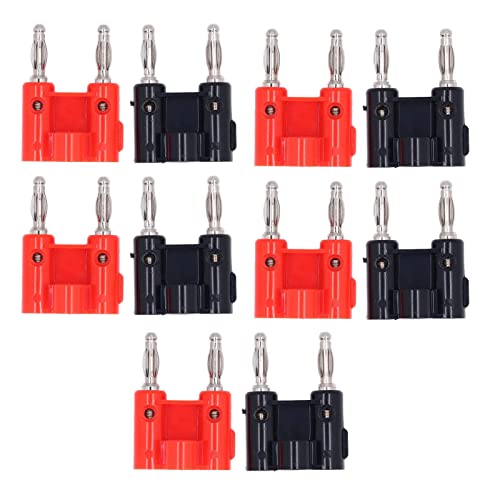Culnflun Dual Banana Plug Messing Pe Lotternless Lantern Banana Socket hohe Leitfähigkeit Starke Konnektivität für elektronische Geräte RV -LKWs Schiffe 5Set Red Black von Culnflun