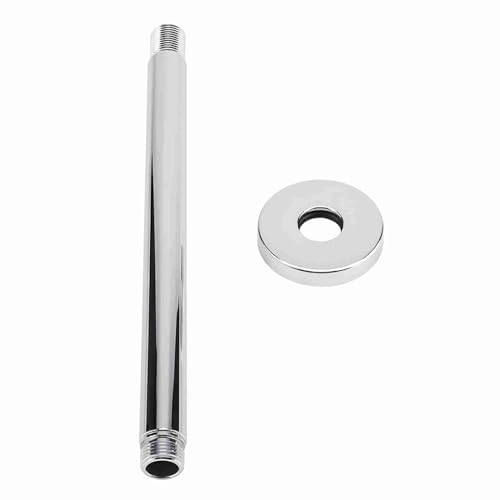 Culnflun Edelstahl Duscharmarmrohr -Rohrmontage Hochleistungsverchromte Duschkopfverlängerung mit G1/2 -Gewinde für die Installation von Badezimmerdecke (10inch) von Culnflun